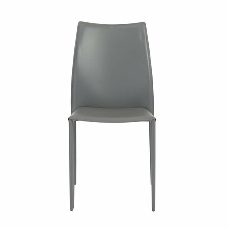 HOMEROOTS Premium All Stacking Dining Chairs, Light Gray, 2PK 400657